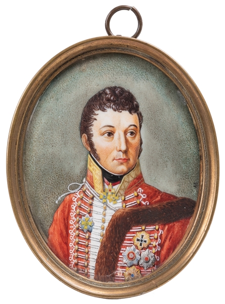  [PAINTED MINIATURE]. [RADETZKY, Joseph Graf (1766-1858), su...