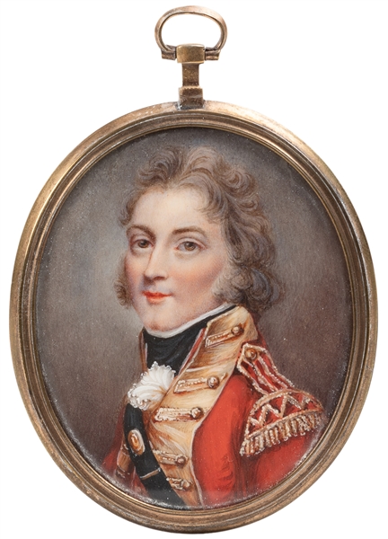  [PAINTED MINIATURE]. Portrait Miniature of an Unidentified ...