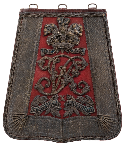  [BRITISH CAVALRY]. British Officer’s Sabretache, 10th (Prin...