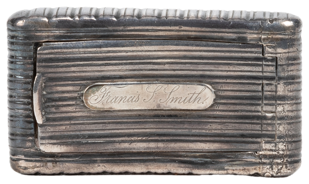  [SNUFF BOX]. British Georgian Silver Snuff Box. [England, c...