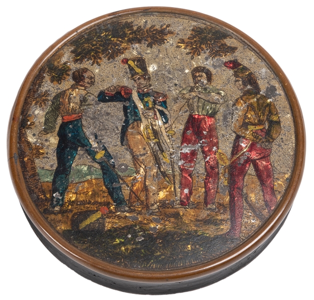  [SNUFF BOX]. Hand-Made French Snuff Box of “The Duelists.” ...