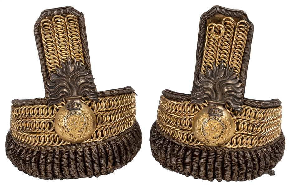  [UNIFORMS]. Pair of Officer’s Dress Epaulettes for the Gren...