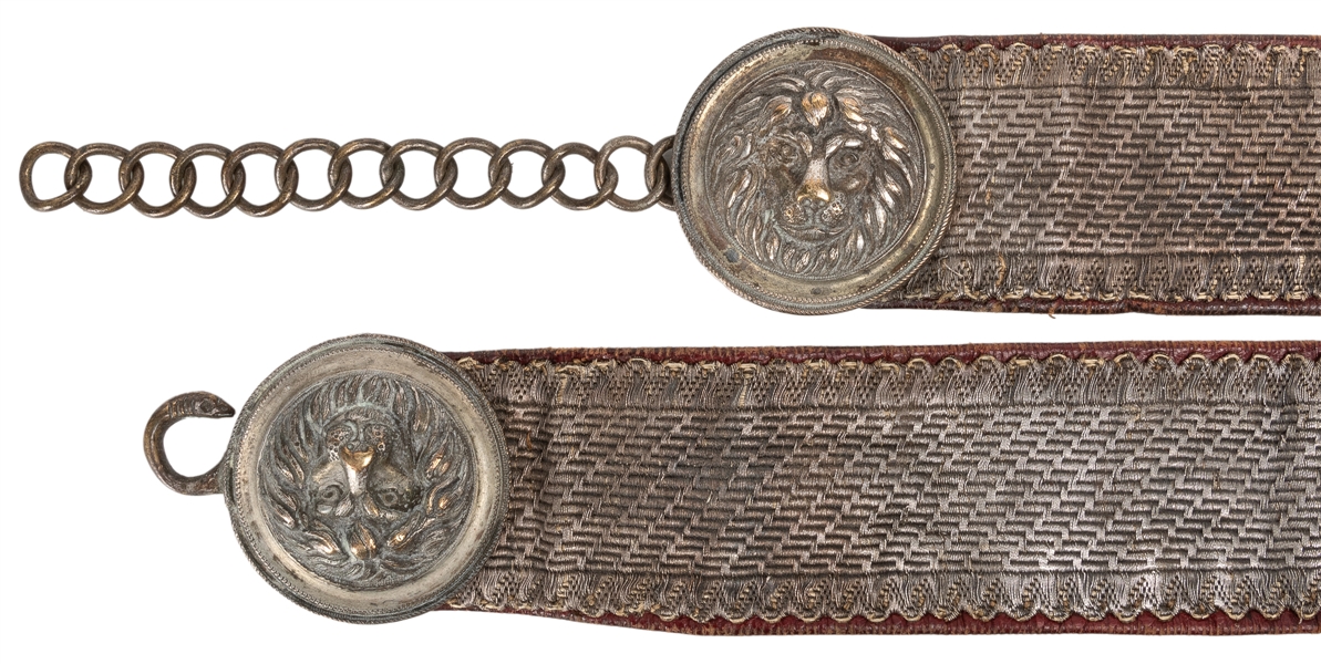  [UNIFORMS]. French Garde d’Honneur Officer Sabre Belt. [Ca....