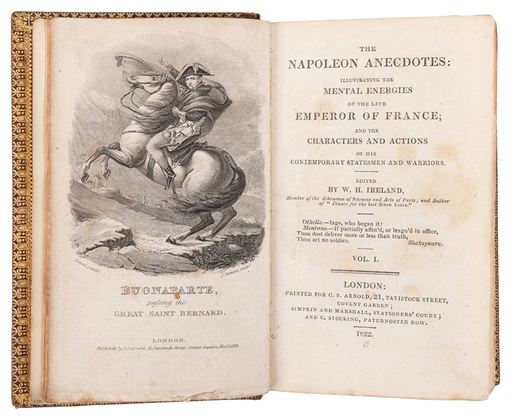  IRELAND, W. H. (1777-1835). The Napoleon Anecdotes: Illustr...