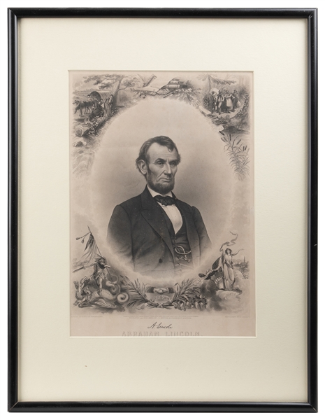  [BUTTRE, J. C. (1821-1893), engraver]. Abraham Lincoln. [Ne...