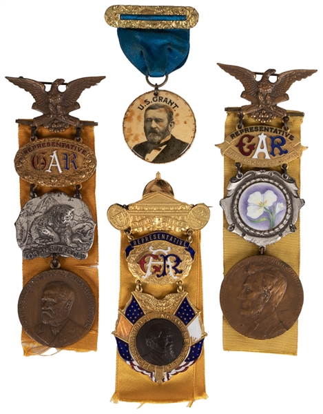  [GRAND ARMY OF THE REPUBLIC ENCAMPMENT MEDALS]. Group of Fo...