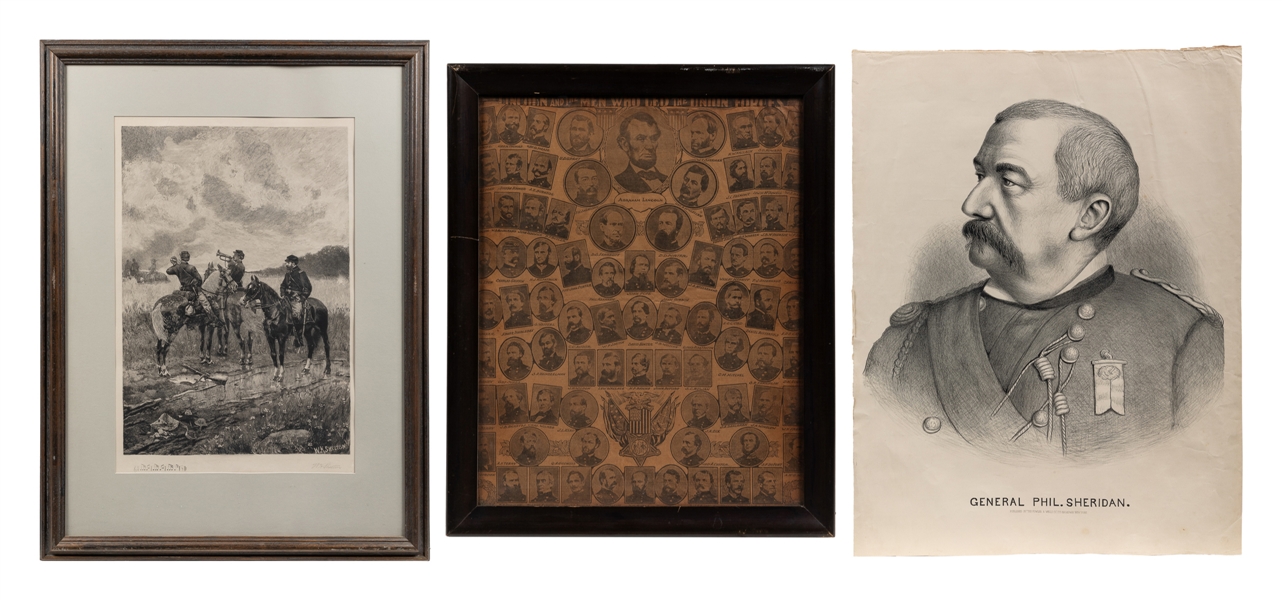  Group of 3 Prints. [V.p., ca. 1880s-1920s]. Includes: “Linc...