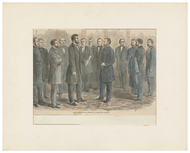  [HARPER’S WEEKLY]. Grant Receiving His Commission as Lieute...