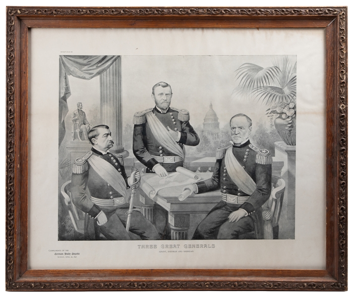  [KESEL, J., artist]. Three Great Generals / Grant, Sherman ...