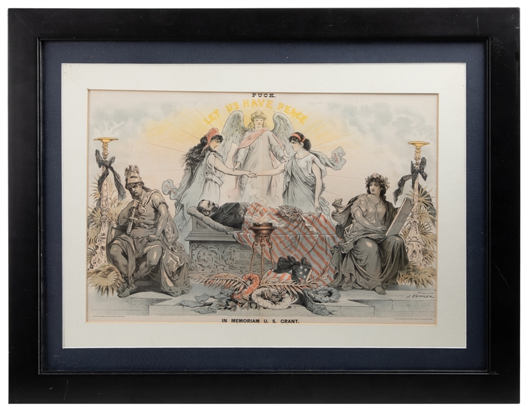  [“PUCK” MAGAZINE]. Group of 3 Chromolithographs of Grant. [...