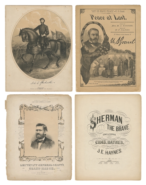  [SHEET MUSIC]. Group of 10 Ulysses Grant and Related Sheet ...