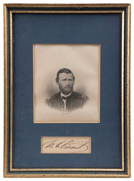  GRANT, Ulysses S. (1822-1885). Clipped Signature. [N.d.] Ma...