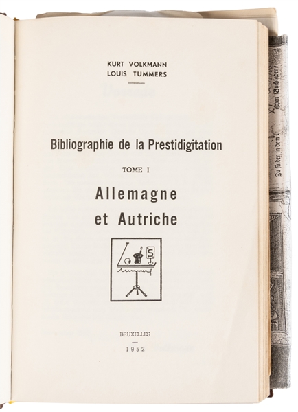  VOLKMANN, Kurt (1897 – 1958) and Louis Tummers. Bibliograph...