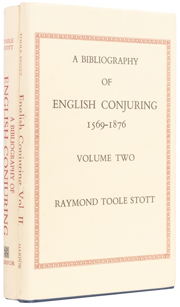  TOOLE STOTT, Raymond. A Bibliography of English Conjuring, ...