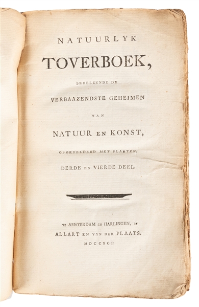  [WITGEEST, Simon]. Natuurlyk Toverboek, behelzende de verba...