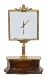  Robert Houdin Square Dial Mystery Clock. Paris, ca. 1850. A...