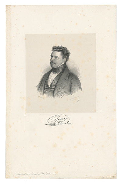  BOSCO, Giovanni Bartolomeo (1793 – 1863). Lithographed Port...