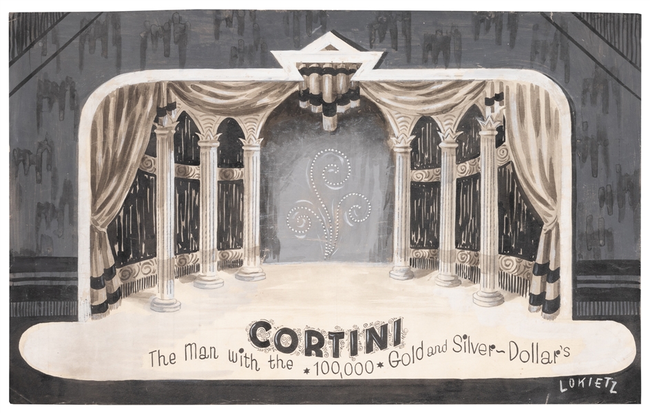  CORTINI (Paul Korth, 1890 - 1954). Stage Set Design. Circa ...