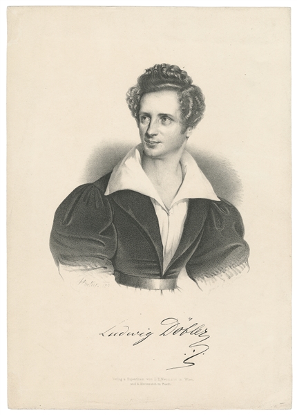  DÖBLER, Ludwig (1801 – 64). Portrait of Döbler by Stadler. ...