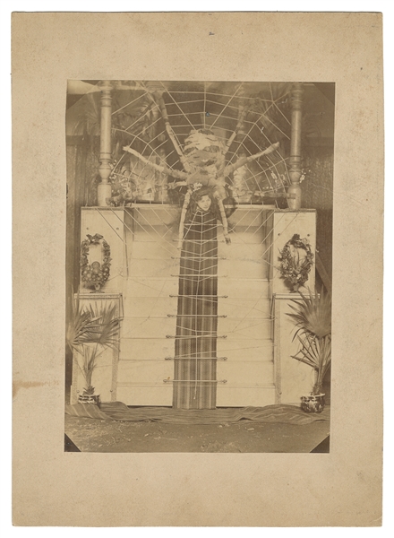  [SIDESHOW ILLUSION]. Spidora Photograph. [Germany, ca. 1906...