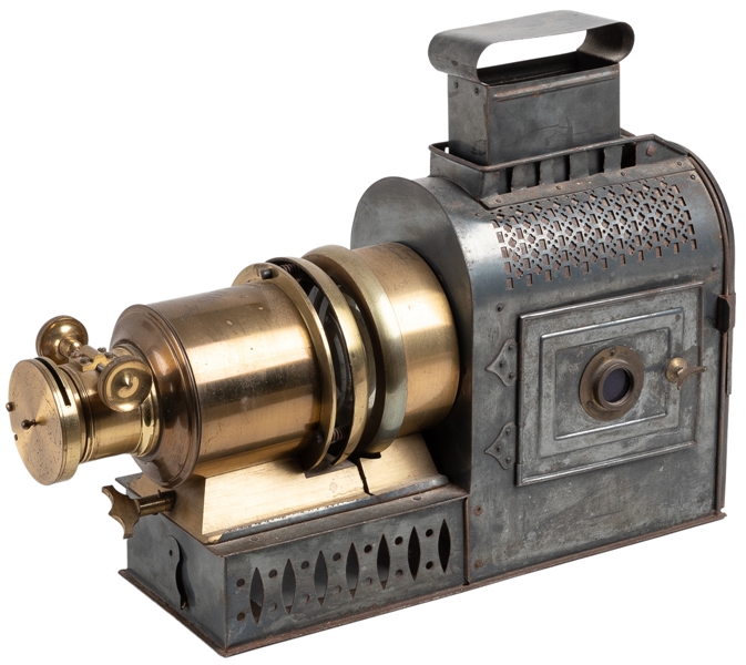  “Helios” Magic Lantern. Paris: E. Mazo, ca. 1900. Attractiv...