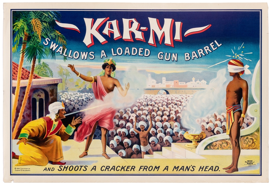  KAR-MI (Joseph Hallworth). Kar-Mi Swallows a Loaded Gun Bar...