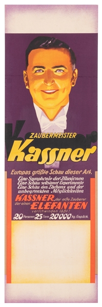  KASSNER, Alois (1887 – 1970). Zaubermeister Kassner. Circa ...