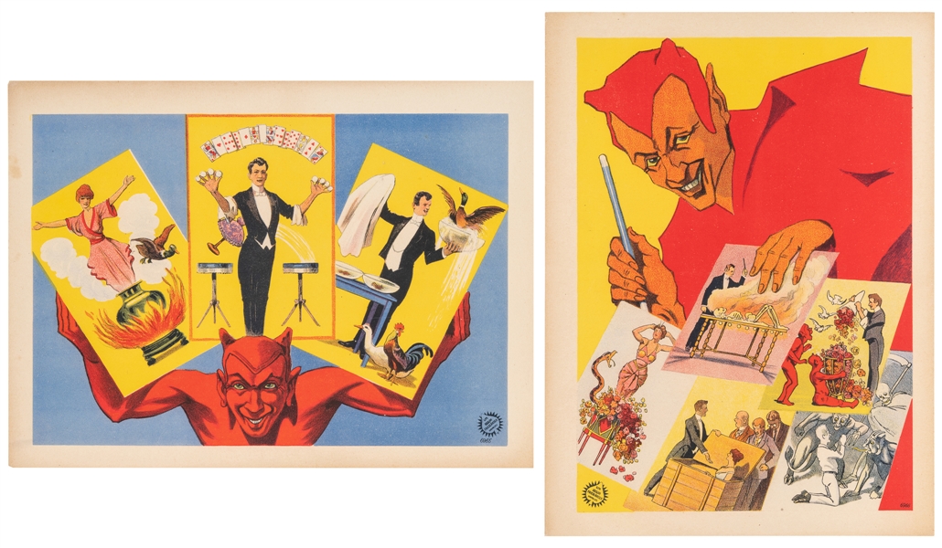  [STOCK POSTERS]. Two Friedländer Magic Posters. Hamburg: Ad...