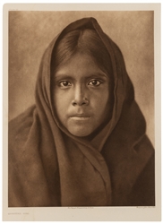 CURTIS, Edward Sheriff (American, 1868-1952). Qahátika Girl...