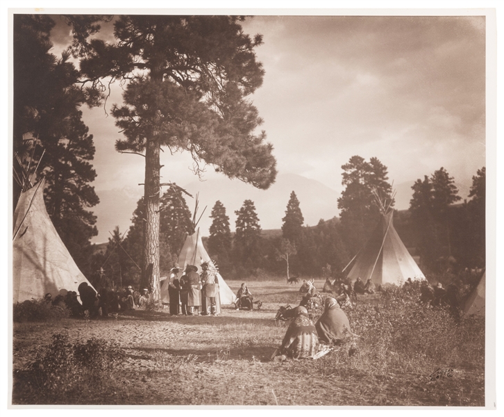  CURTIS, Edward Sheriff (American, 1868-1952). Flathead Camp...