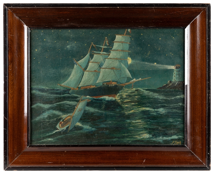  [FOLK ART PAINTING] (American, 19th century). Elsie Nearing...