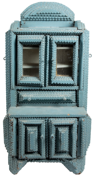  [FOLK ART] (American, 20th Century). Large Tramp Art Chest ...