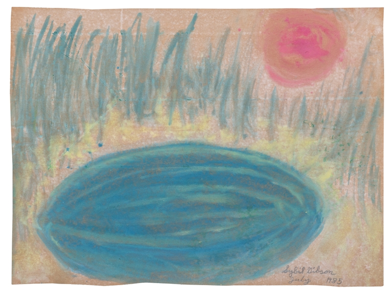  GIBSON, Sybil (American, 1908-1995). Lone Melon in the Fiel...