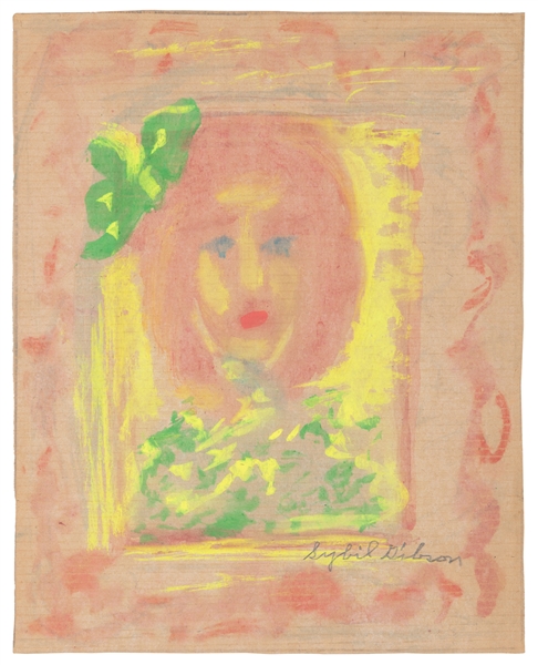  GIBSON, Sybil (American, 1908-1995). Untitled. Woman with B...