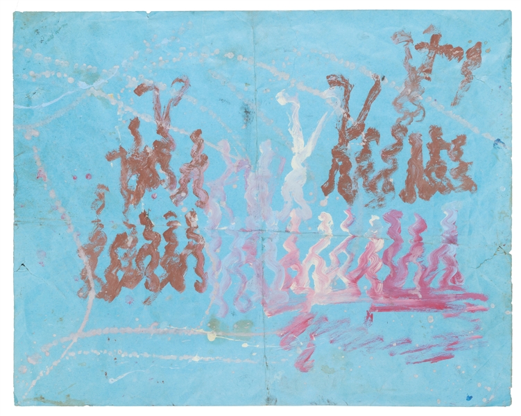  YOUNG, Purvis (American, 1943-2010). Untitled. Figures on a...