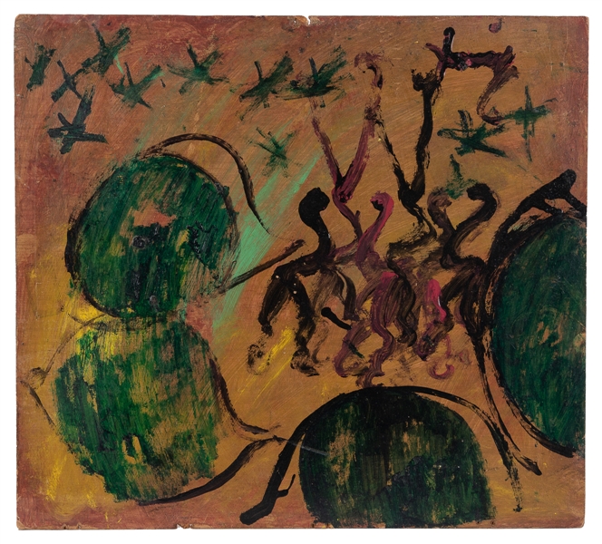  YOUNG, Purvis (American, 1943-2010). Untitled (Figures, Bub...