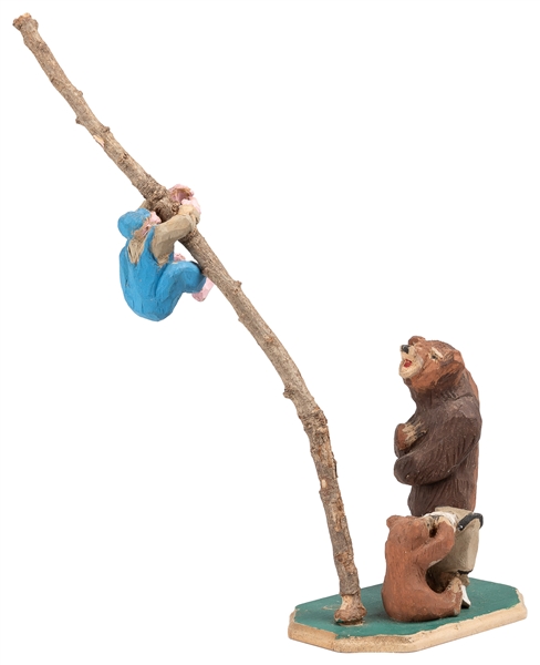  ARTIST UNKNOWN (American, 20th century). Bear Treed a Man. ...