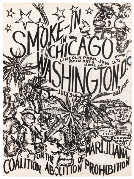  GROBAN, Lee (American, 1947-2011). Smoke-In In Chicago. (Ar...