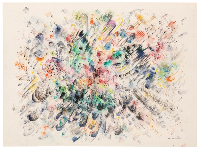  BARTON, Macena (American,1901-1986). Untitled. Not dated. W...