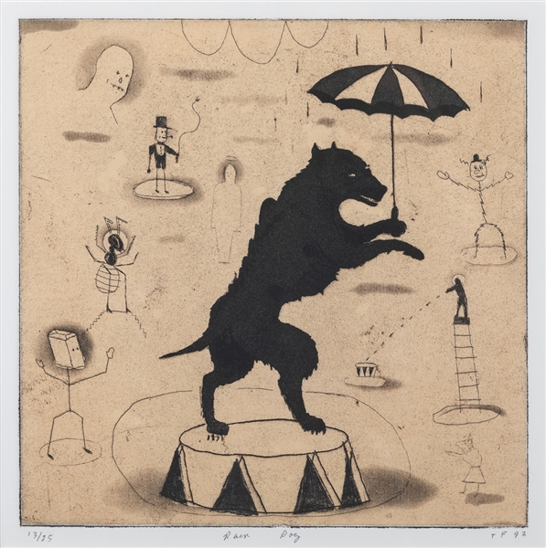  FITZPATRICK, Tony (American, b. 1958) Rain Dog. 1992. Etchi...