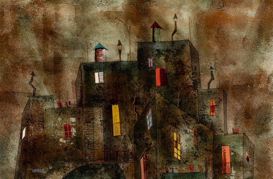  NIERMAN, Leonardo (Mexican, 1932-2023) Untitled. (A City Bu...