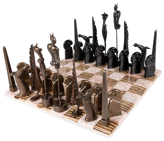  WUNDERLICH, Paul (German, 1927- 2010) Chess Set. 1984. Pati...