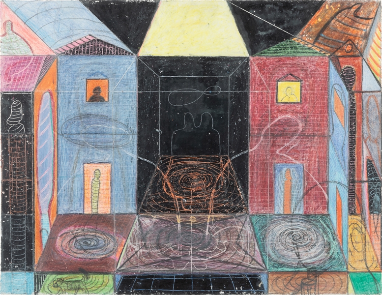  HULL, Richard (American, b. 1955). Untitled. Drawing. Circa...