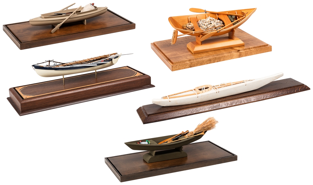  [MODEL BOATS] Five Model Boats, One by William Hitchcock. (...