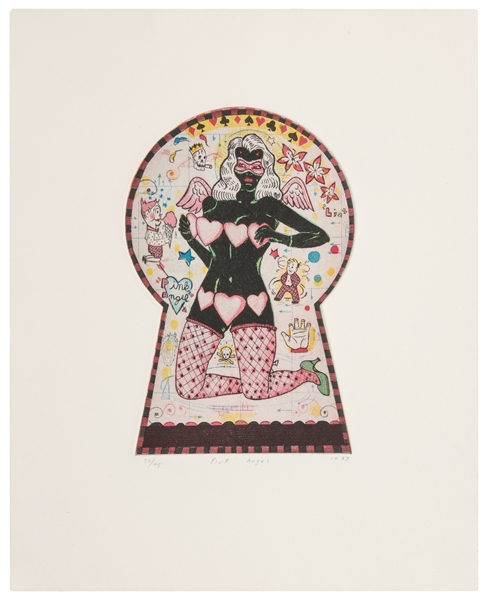  FITZPATRICK, Tony (American, b. 1958). Pink Angel. 1998. Co...