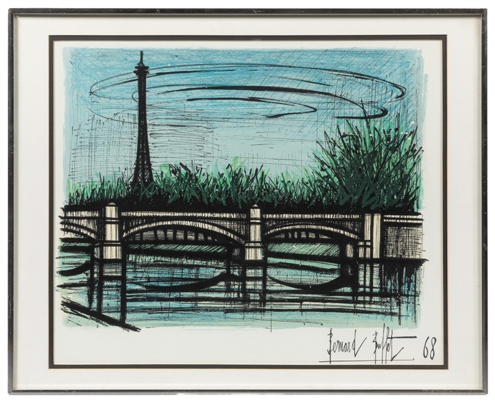  BUFFET, Bernard (French, 1928 – 1999). Bridge Over the Sein...