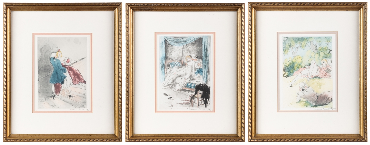  [EROTIC] ICART, Louis (French, 1888 – 1950). Group of Three...