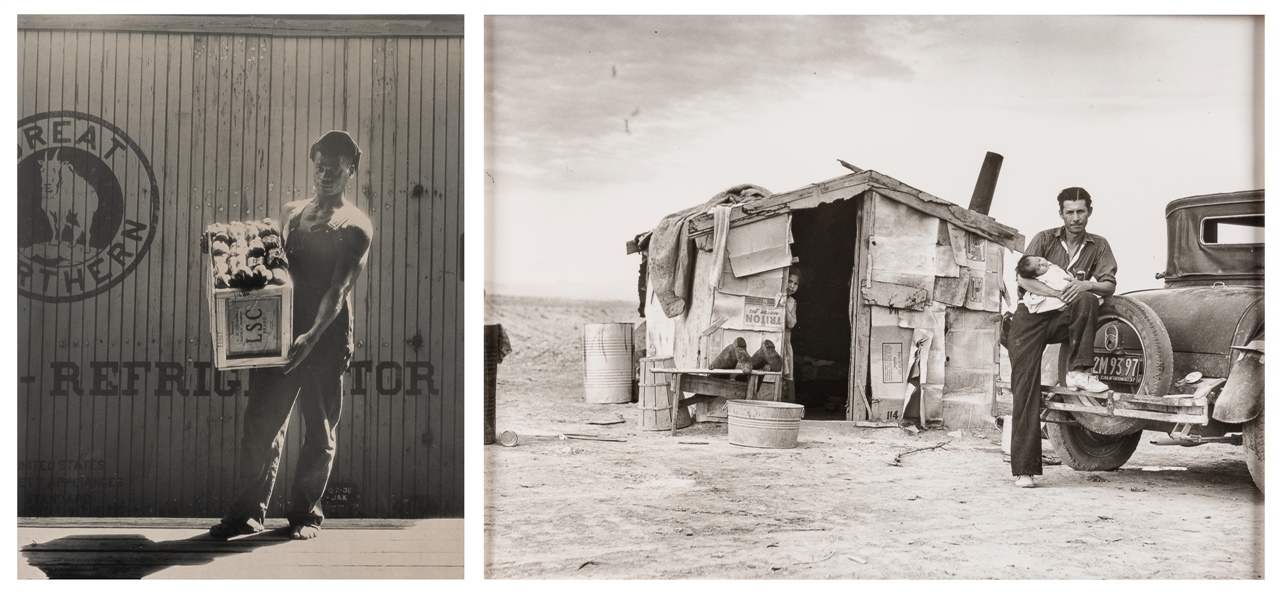 LANGE, Dorothea (American, 1895-1964) Mexican Migrant Field Worker, Imperial Valley, California. 1937 together with Migrant Shed Worker, Northeast, Florida. 1936. Two works. 