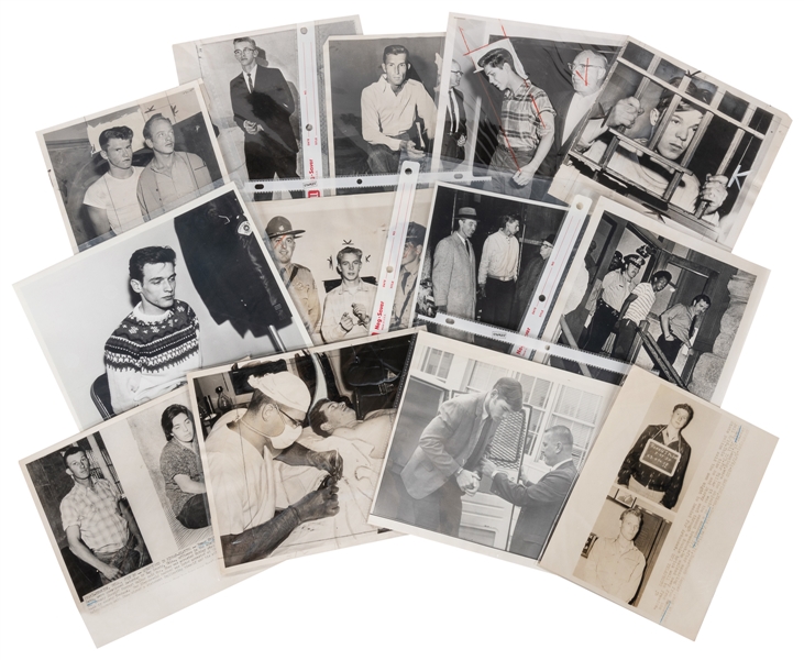  [CRIME PHOTOGRAPHY]. A Group of 20 Press Photos of Criminal...