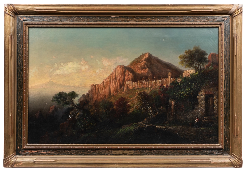 BROWN, George Loring (American, 1814-1889). Near Sunset View of the Island of Capri Near Naples. 1877. 